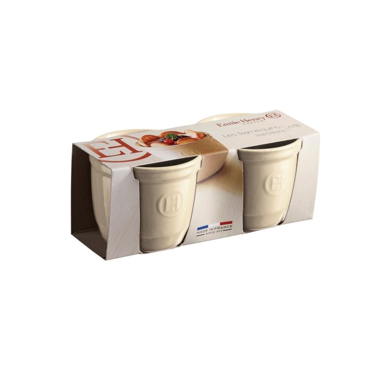 Emile Henry - Foremka do Zapiekania Typu Ramekin 2 Szt. N°8 - Kremowa