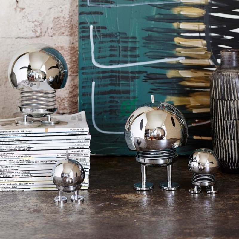 Hoptimist BUMBLE Metalowa Figurka Optymisty M Chrom