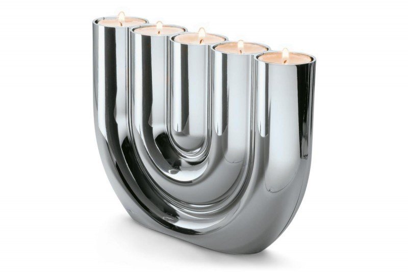 Philippi DOUBLE U Świecznik Tealight - Polerowany