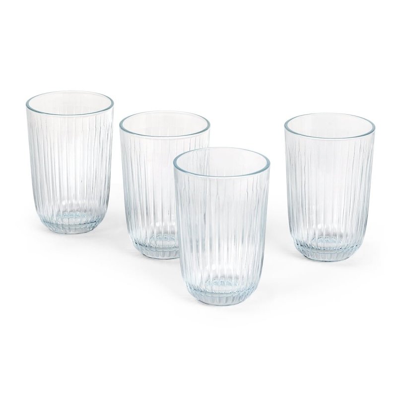 Kähler HAMMERSHØI Szklanki do Napojów 370 ml 4 Szt. Bezbarwne