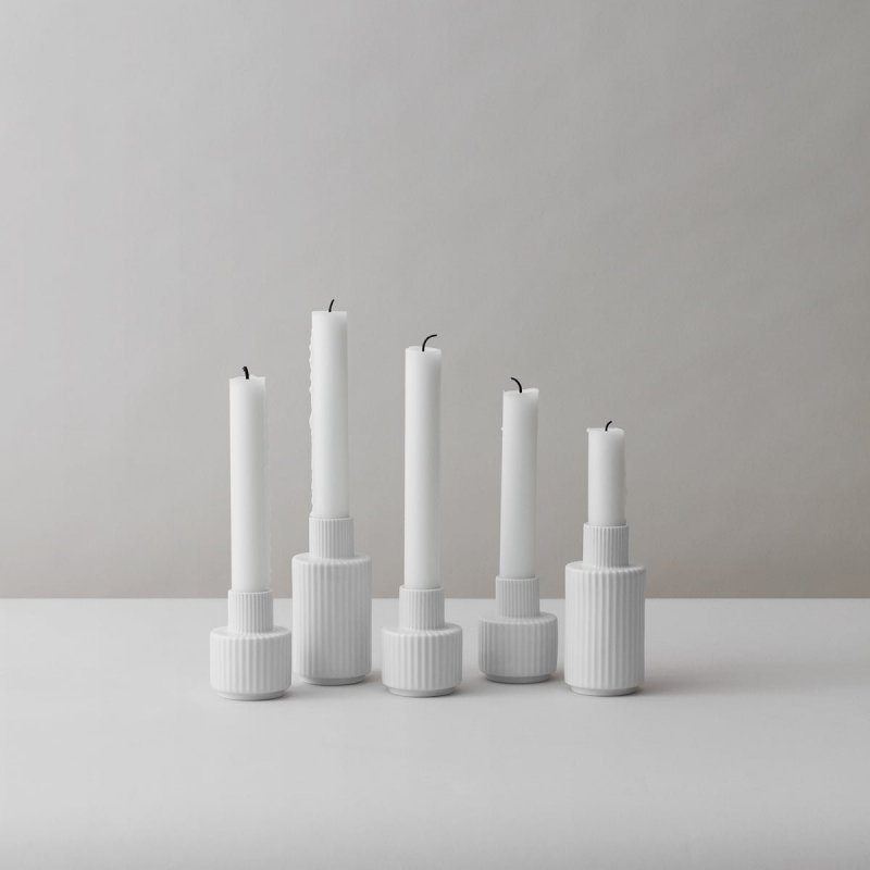 Lyngby Porcelain LYNGBY Świecznik 7 cm Biały