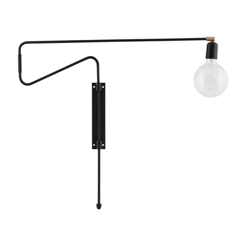 House Doctor SWING Lampa L - Kinkiet Czarny
