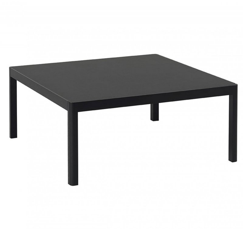 Muuto WORKSHOP Stolik Kawowy Kwadratowy 86 x 86 cm Czarny / Blat Czarny Linoleum