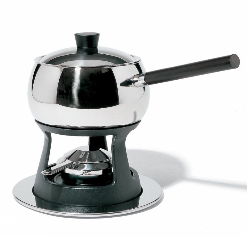 Alessi MAMI Zestaw do Fondue Bourguignonne / Czarny Stojak
