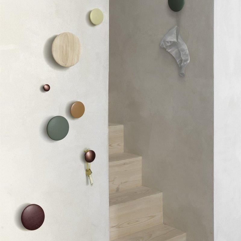 Muuto DOTS Wieszak Drewniany S - 9 cm Szary