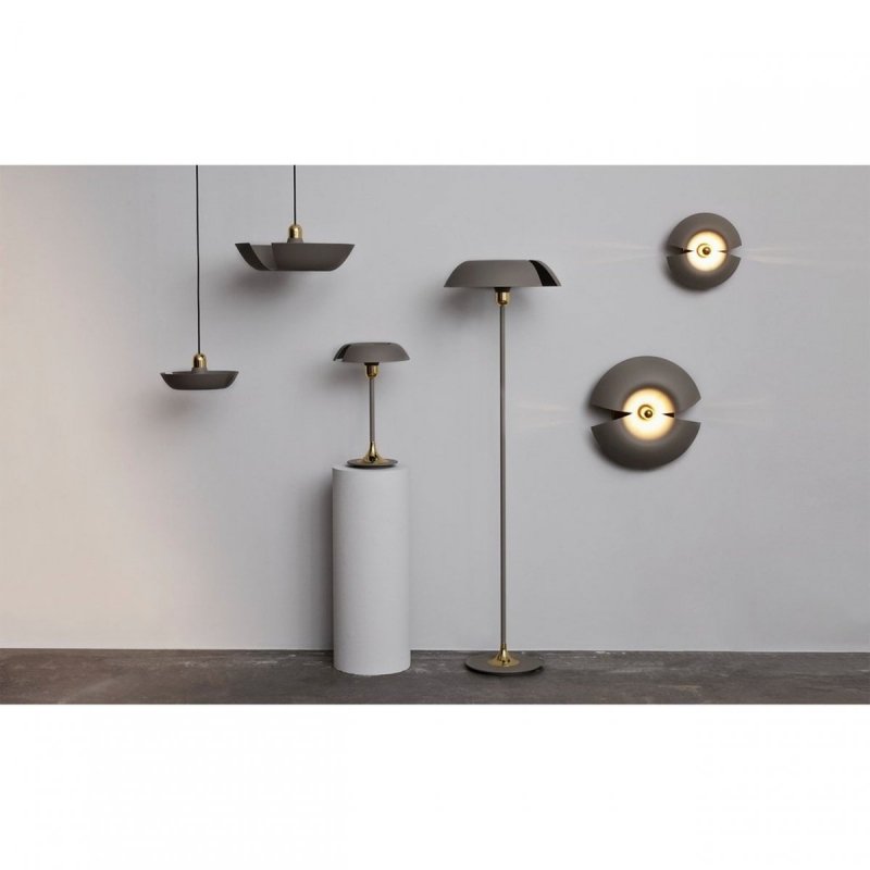 Aytm CYCNUS Lampa Podłogowa - Stojąca - Czarna / Złota
