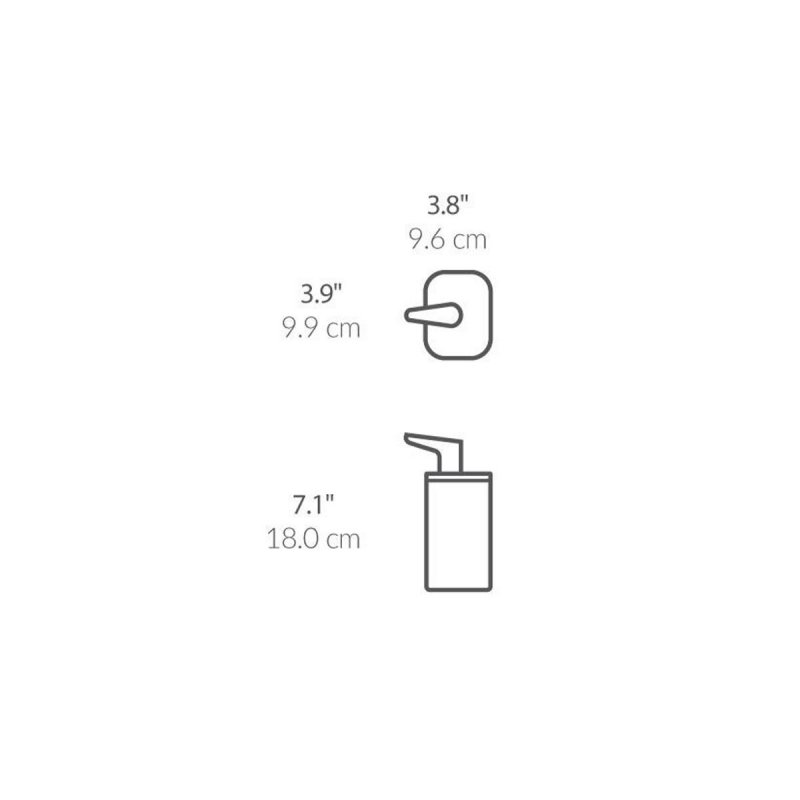 Simplehuman STEEL Stalowy Dozownik do Mydła w Płynie 473 ml Srebrny Matowy z Powłoką Antybakteryjną