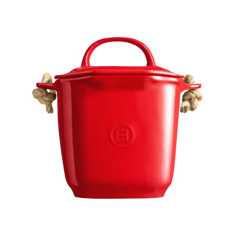 Emile Henry Kompostownik Ceramiczny 3,9 l / Czerwony
