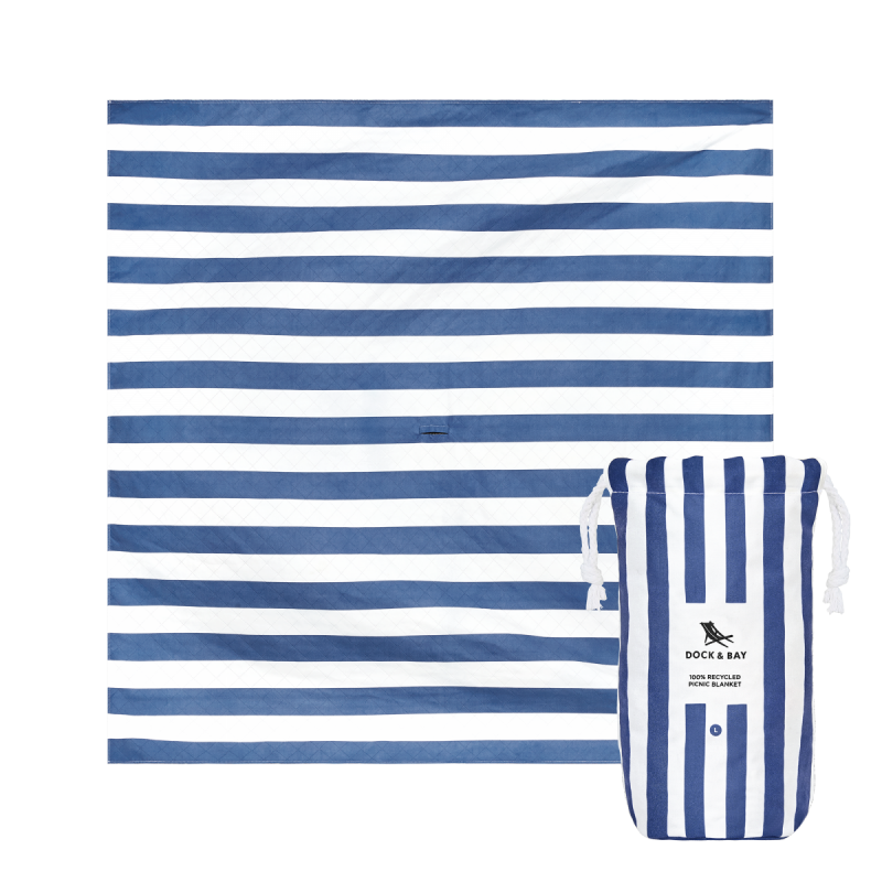 Dock &amp; Bay CLASSIC Koc Plażowy -  Piknikowy 240x170 cm / Whitsunday Blue