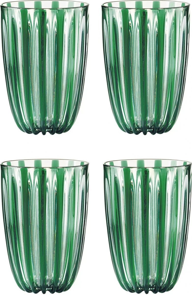 Guzzini DOLCEVITA Szklanki 470 ml z Tworzywa z Recyklingu - Zestaw 4 Szklanek / Zielony