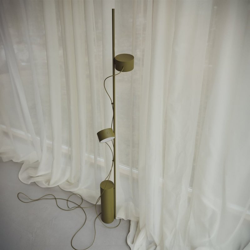 Muuto POST Lampa Stojąca - Podłogowa / Brązowozielona