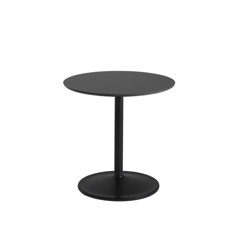 Muuto SOFT SIDE Stolik Okrągły 48 cm Czarny / Blat 48 cm Nanolaminat