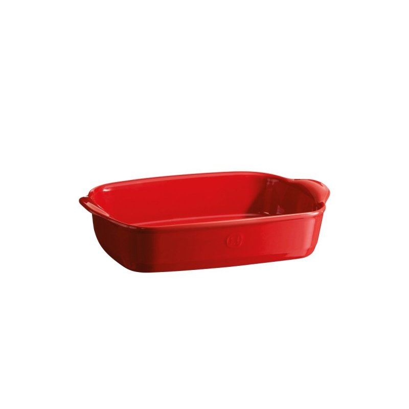 Emile Henry NATURAL CHIC Prostokątna Forma - Naczynie do Zapiekania 30x19 cm Czerwone