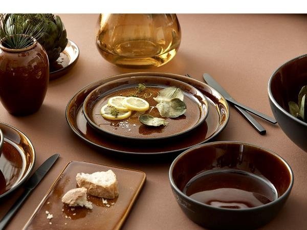 Bitz GASTRO Talerz Obiadowy 27 cm 6 Szt. Czarny - Środek Amber