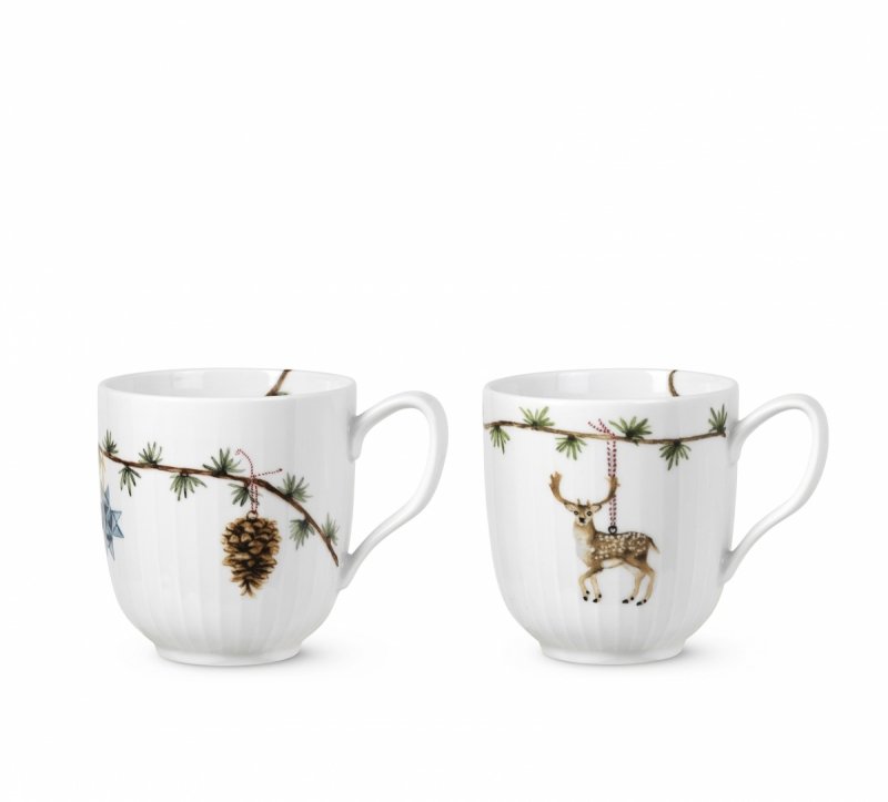 Kähler HAMMERSHØI CHRISTMAS Kubek Świąteczny 330 ml - Zestaw 2 Kubków 2020 / 2021