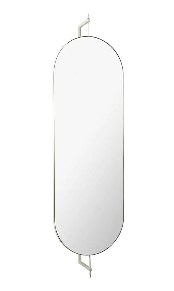 Kristina dam studio ROTATING Obrotowe Lustro Ścienne 185 cm Owalne / Jasnobeżowe