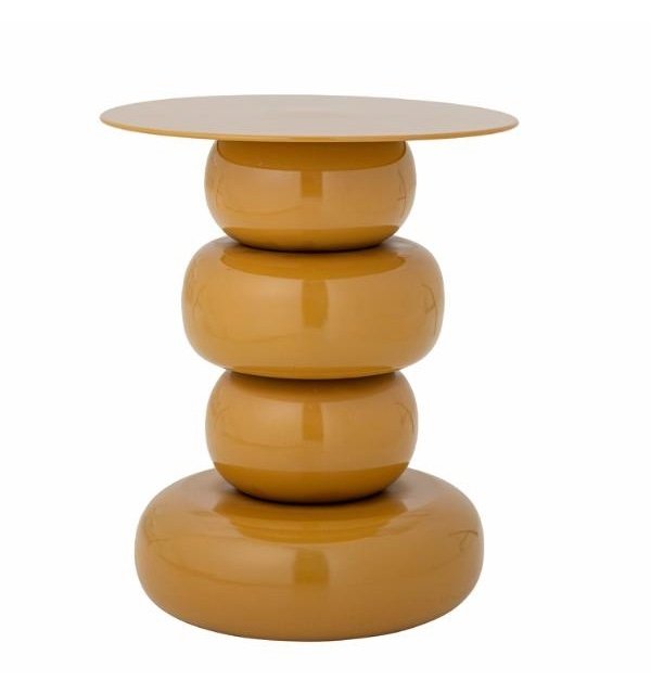 Bloomingville OLONNE Metalowy Stolik Kawowy 41 cm / Żółty