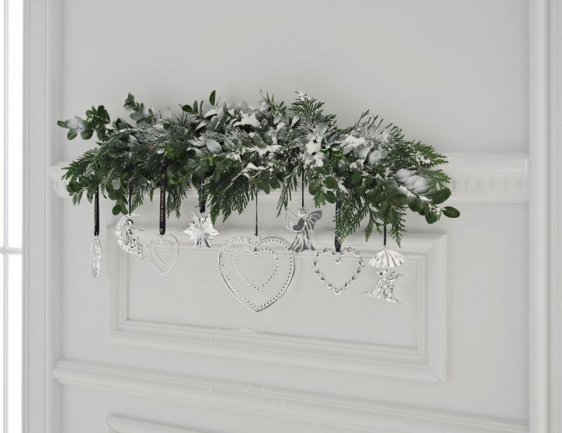 Rosendahl KAREN BLIXEN CHRISTMAS Świąteczna Zawieszka Choinkowa - Serce 7 cm Srebrne
