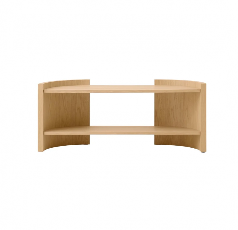 Audo CRESCENT Regał Niski 60 cm / Dębowy