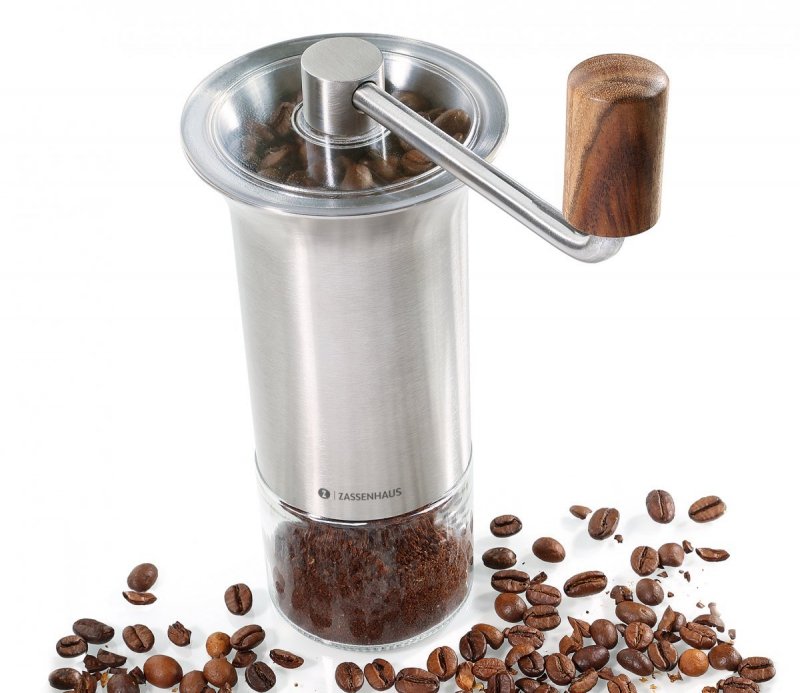 Zassenhaus BARISTA Profesjonalny Ręczny Młynek do Kawy - Stal/ Szkło