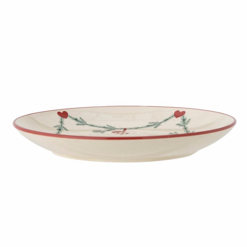 Bloomingville CHRISTMAS YULE Świąteczny Talerz Obiadowy 25,5 cm