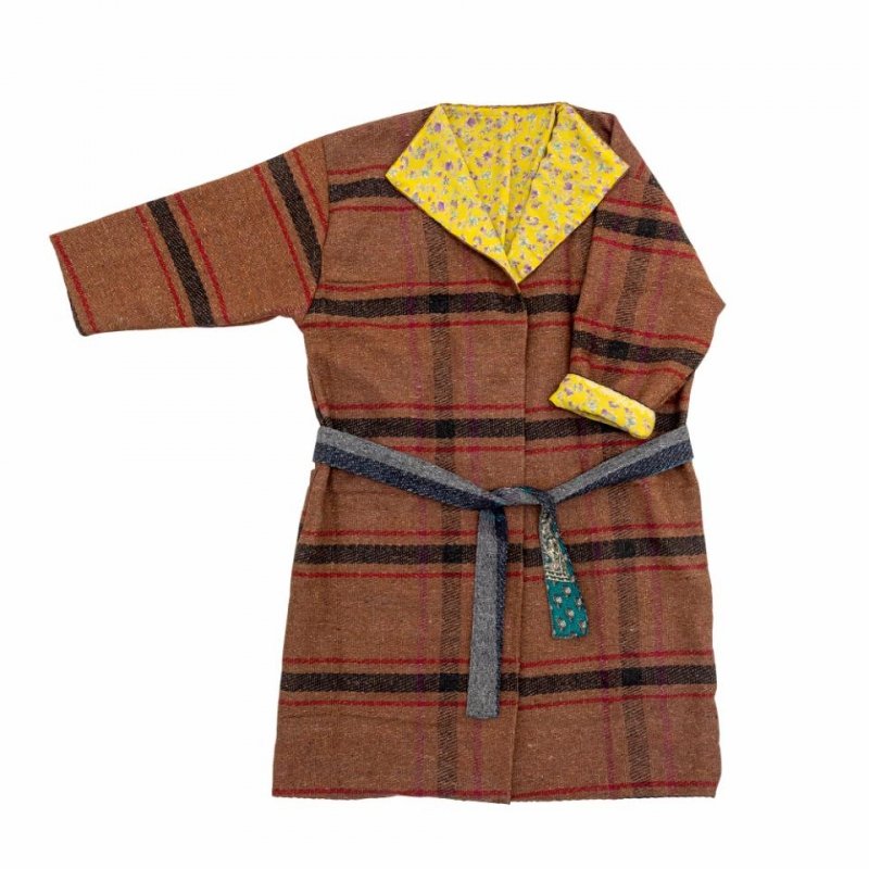 Bloomingville RIETI Kimono Dwustronne / Brązowe