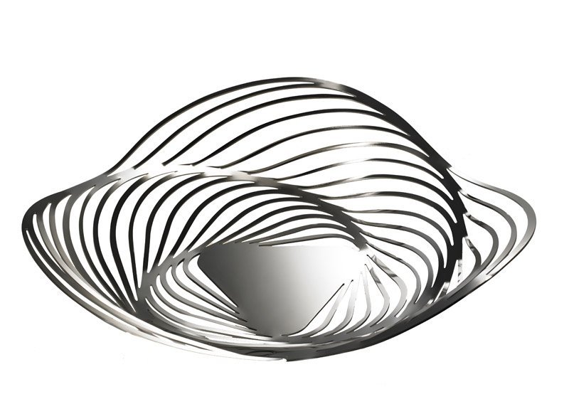 Alessi TRINITY Kosz na Owoce 33 cm / Srebrny Polerowany