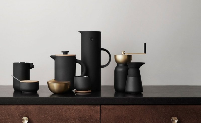 Stelton COLLAR Kawiarka - Zaparzacz do Kawy Espresso / Czarny