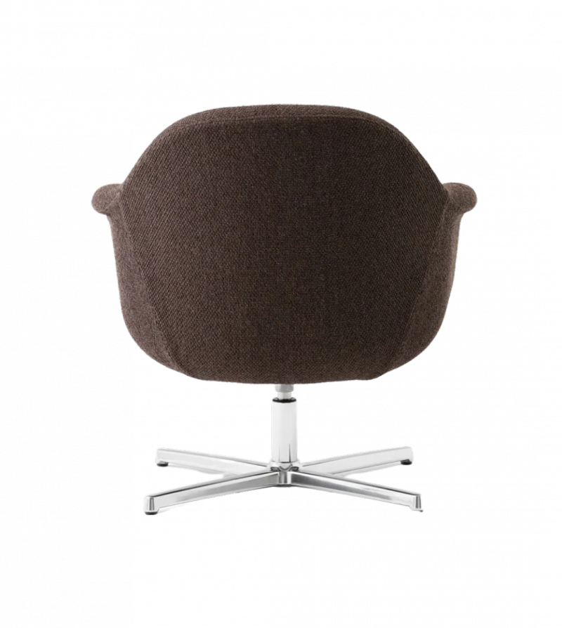 fotel designerski obrotowy skandynawski tapicerowany