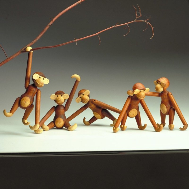 Kay Bojesen MONKEY Figurka Drewniana Małpka MINI Drewno Tekowe