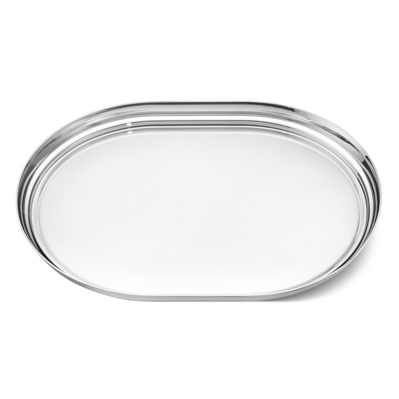 Georg Jensen MANHATTAN Owalna Taca Stalowa
