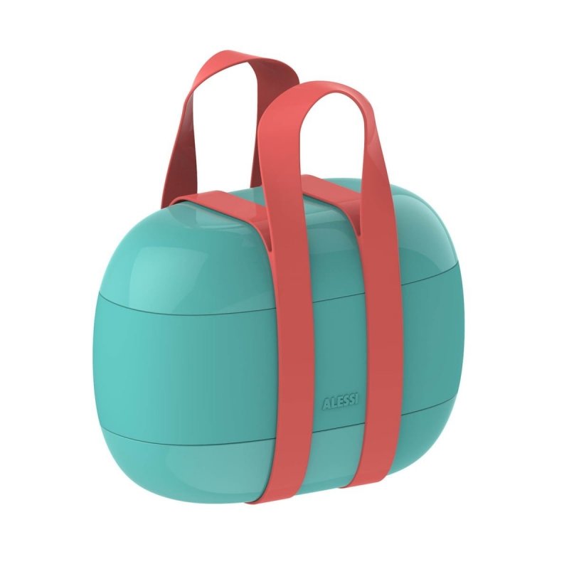 Alessi FOOD A PORTER Lunchbox - Pojemnik na Lunch - Turkusowy