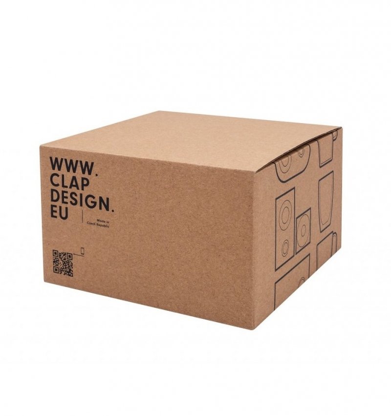 Clap Design OVAL Filiżanka do Kawy 160 ml / Zestaw z Dębowym Spodkiem, Szklanką i Łyżeczką