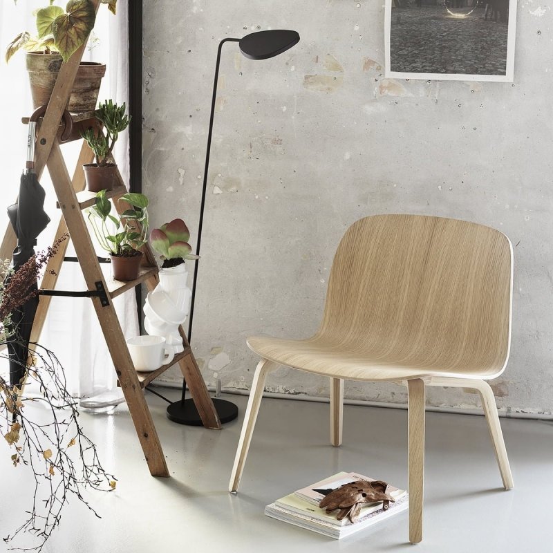 Muuto VISU LOUNGE Krzesło Drewniane - Czarne