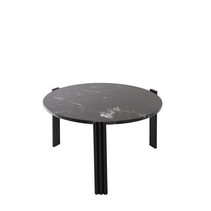 Aytm TRIBUS Stolik Kawowy 60 cm Czarny / Blat Czarny Marmur