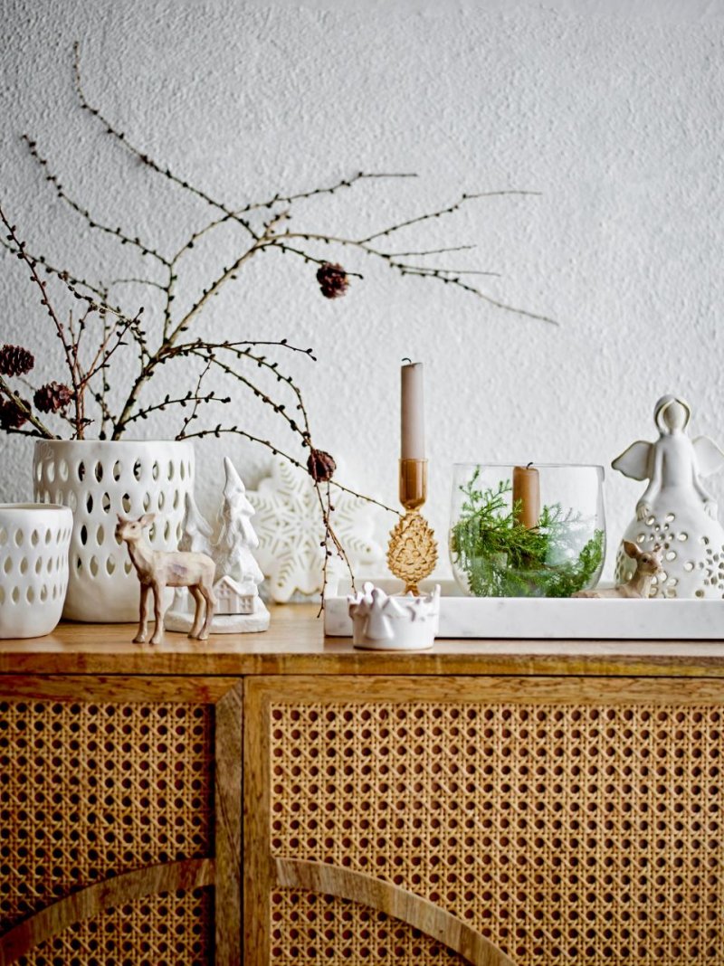 Bloomingville CHRISTMAS FADIMA Figurka - Dekoracja Świąteczna / Biała