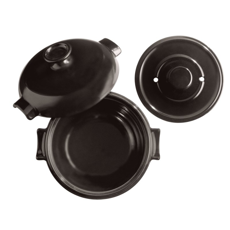 Emile Henry KITCHEN Ceramiczny Garnek do Gotowania Ryżu / Czarny