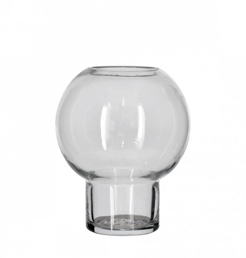 Villa Collection KALT Szklany Wazon do Kwiatów 13 cm Bezbarwny
