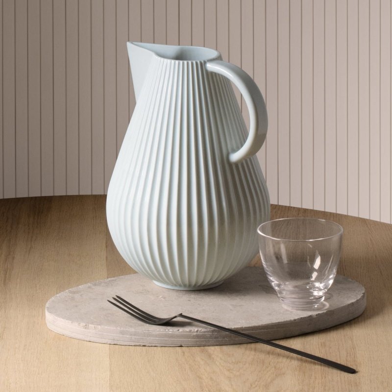 Lyngby Porcelain TURA Dzbanek - Wazon do Kwiatów 27,5 cm Biały