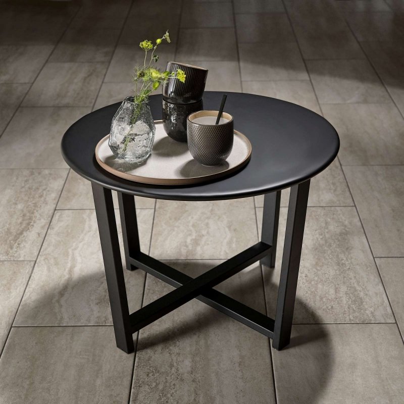 Villa Collection SIMPLY Okrągły Stolik Kawowy 62 cm Czarny