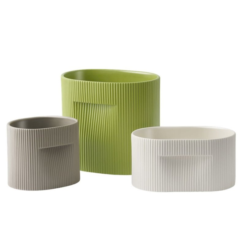 Muuto RIDGE Ceramiczna Doniczka do Kwiatów 24 cm / Zielona