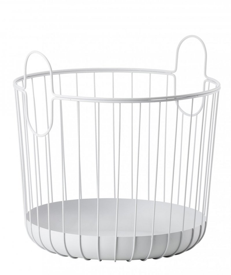 ZONE Denmark INU Metalowy Kosz na Pranie - do Przechowywania 40 cm / Jasnoszary