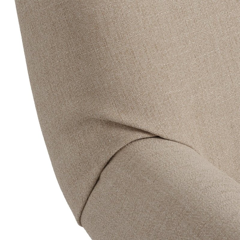 Muuto WRAP Fotel Lounge Antracytowy / Rama Szara - Tkanina Piaskowa Ecriture 240