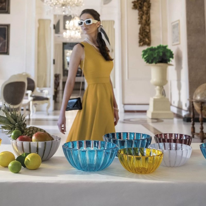Guzzini DOLCEVITA Miska do Sałaty 25 cm z Tworzywa z Recyklingu / Żółta
