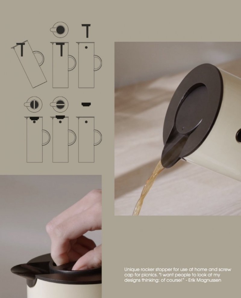Stelton EM77 Termos Stołowy - Dzbanek Termiczny 1 l Soft Sand / Piaskowy Mat