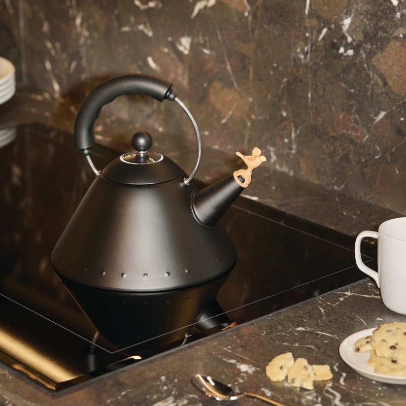 Alessi 9093 Czajnik z Gwizdkiem Ptaszkiem 2 l / Czarny Matowy