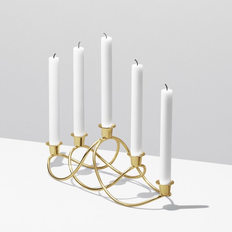 Georg Jensen HARMONY Świecznik Pięcioramienny - Złoty