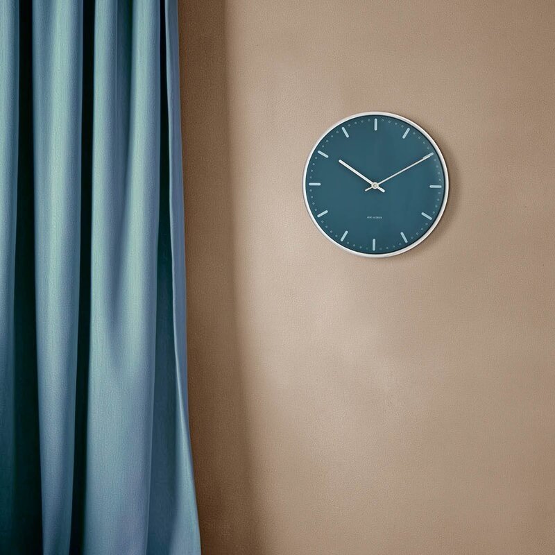 Arne Jacobsen CITY HALL Zegar Ścienny 29 cm / Niebieski