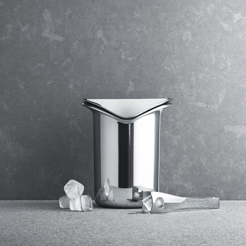 Georg Jensen WINE Stalowy Pojemnik Termiczny na Lód + Szczypce