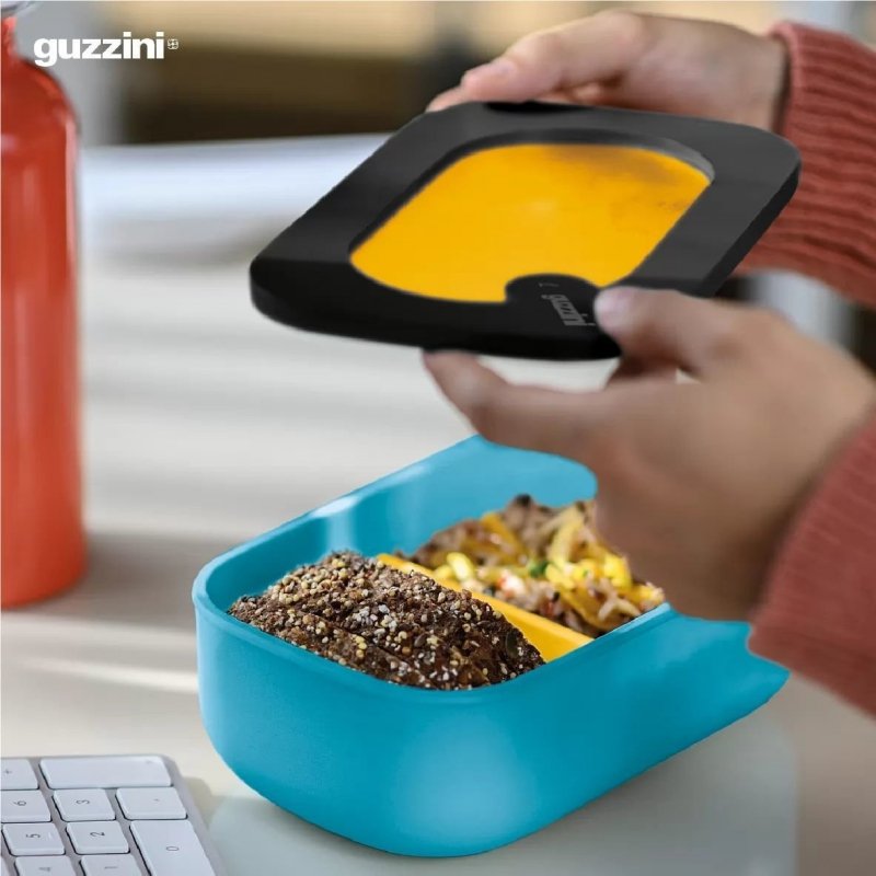 Guzzini STORE GO Lunchbox ze Sztućcami / Niebieski